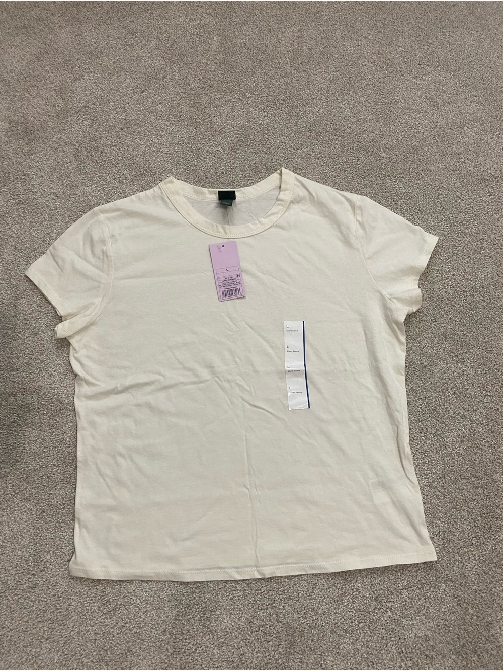wild fable Cream Short-Sleeve Crewneck Tee